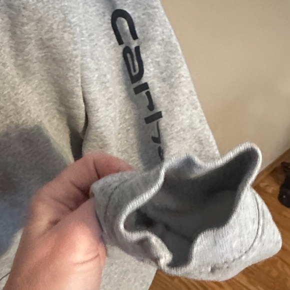 Carhartt Women's Light Gray Hoodie - Picture 6 of 10